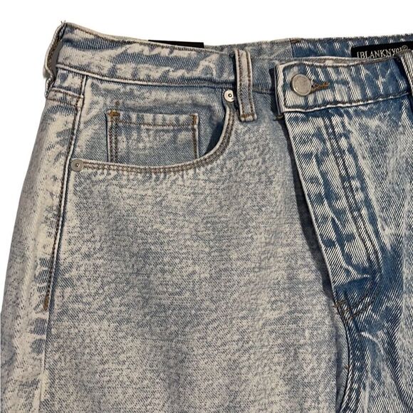 Blank NYC Denim Distressed Raw Hem Pockets Skirt Size 30 NWT - Picture 6 of 11